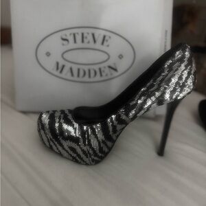 Steve Madden Bliss Zebra Print Stiletto Pumps